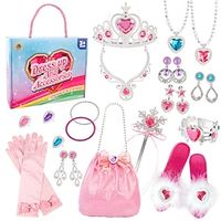 Girl's Home Decoration Magic Wand Crystal Shoes Princess Crown Necklace Bracelet Bag Ring Set Lightinthebox - thumbnail