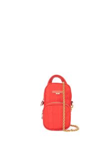 Marine Serre logo plaque crossbody bag - Red