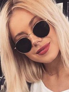 Vintage Round Frame Metal Fine-Edged Sunglass