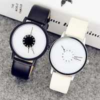 Couple Casual Quartz Watches Leather Band Strap Watch Analog Wrist Watch for Women Men Sleek Creative Digital Dial Clock Relogio miniinthebox - thumbnail