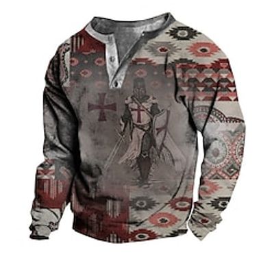Men's Unisex Sweatshirt Pullover Button Up Hoodie Gray Graphic Prints Print Casual Daily Sports 3D Print Designer Casual Big and Tall Spring   Fall Clothing Apparel General Hoodies Sweatshirts  Long Lightinthebox