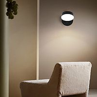 1-Light Led Wall Lamp Round Cute Rotating Design Spotlight Creative Minimalist Modern Style Bedroom Living Room Wall Lamp Lightinthebox - thumbnail