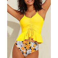 Slim Tankini Floral Swimwear Lightinthebox - thumbnail