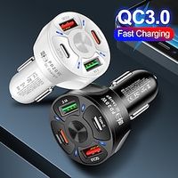 Dual USB C Car Charger Fast Charging USB PD QC3.0 Type C Fast Charger For iPhone Samsung Xiaomi Car Phone Charger Adapter miniinthebox - thumbnail