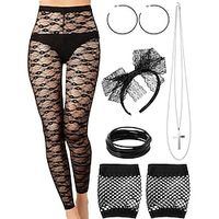 Retro Vintage 1980s Outfits Masquerade 80's Party Girl Women's Lace Cosplay Costume Halloween Party  Evening Masquerade Pants Lightinthebox - thumbnail