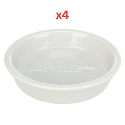 Trixie Ceramic Bowl For Rabbit - Grey 14cm (Pack Of 4)