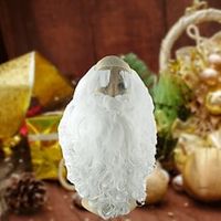 Christmas Xmas Gift Cosplay Costume Wig Santa Claus Curly With Bangs Wig 20 inch Santa wig  beard  eyebrows Synthetic Hair Men Cosplay Creative Funny White Lightinthebox - thumbnail