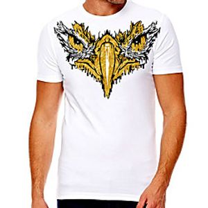 Men's Unisex Tee T shirt Hot Stamping Graphic Prints Eagle Plus Size Print Short Sleeve Casual Tops Cotton Basic Designer Big and Tall White miniinthebox