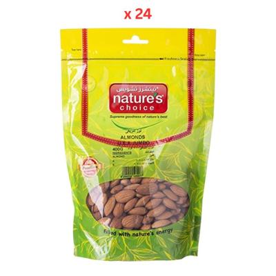 Natures Choice Almonds U.S.A Jumbo, 400 gm, Pack Of 24 (UAE Delivery Only)