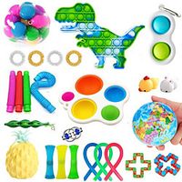 26 pcs Fidget Sensory Toy Set Stress Relief Toys Autism Anxiety Relief Stress Pop Bubble Fidget Sensory Toy For Kids Adults miniinthebox - thumbnail