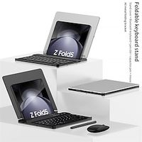 Phone Case For Samsung Galaxy Z Fold 5 Z Fold 4 Z Fold 3 Z Fold 2 Z Fold Back Cover with Keyboard Magnetic Full Body Protective TPU Lightinthebox - thumbnail