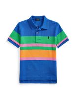 Colorblock Polo Shirt - Blue - thumbnail