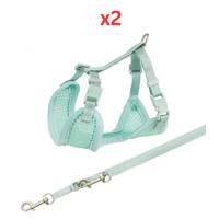 Trixie Junior Puppy Soft Harness With Leash - Mint 36-50cm (Pack Of 2)