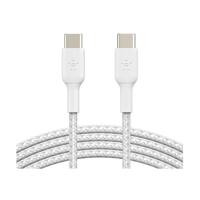 Belkin Charging Cable | USB C-C 1 Meter | Premium Braided 2.0 | BL-CBL-USBC-USBC-1M | White Color