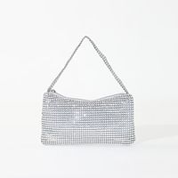 Women's Evening Bag Polyester Alloy Party Daily Chain Multi Carry Solid Color Silver Black Champagne Lightinthebox