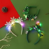 Christmas Headband Light Cane Headband Christmas Tree Headband Light Antlers Flash Headband Show Props miniinthebox - thumbnail
