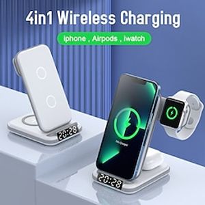 Wireless Charger 15 W Output Power Wireless Charging Pad Fast Wireless Charging Magnetic LED Indicator Lights For Compatible with any wireless charging enabled devices miniinthebox