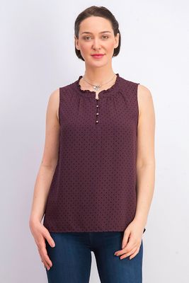Womens Prinsloo Ruffle Detail Blouse  Burgundy