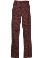 A.P.C. cropped leopard print trousers - Red