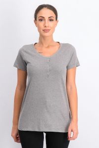 Womens Short Sleeves T-Shirt  Heather Grey