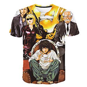 Inspired by Death Note Cosplay Anime Cartoon 100% Polyester 3D Harajuku Graphic Kawaii T-shirt For Women's / Men's miniinthebox