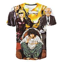 Inspired by Death Note Cosplay Anime Cartoon 100% Polyester 3D Harajuku Graphic Kawaii T-shirt For Women's / Men's miniinthebox - thumbnail