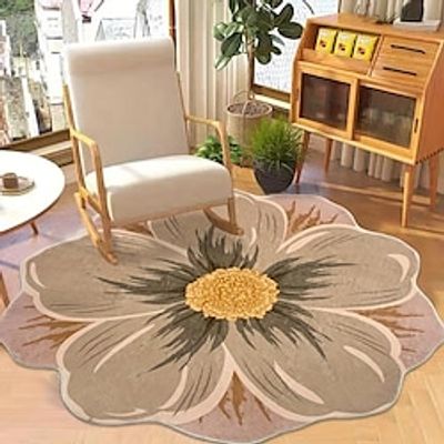 Nordic Irregular Flower Carpet Living Room Cloakroom Carpet Anti Slip Water Absorption Dirt Resistance Imitation Cashmere Carpet Can Be Distributed on Behalf of Others Lightinthebox