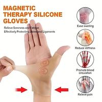 1pc Magnetic Therapy Wrist  Thumb Support, Arthritis Pressure Corrector Magnetic Silicone Gloves, Finger And Wrist Massage Pain Relief Gloves miniinthebox - thumbnail