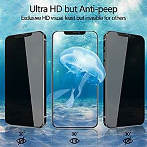 3 pack Privacy Screen Protector For iPhone 12 Pro 11 Pro Max Filter Tempered Glass Full Coverage Film Anti-Peeping Shield Screen Protector for iPhone 12 mini 11 Pro X XR Xs 7 8 Plus 9H miniinthebox
