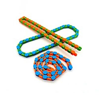 8 pcs Toys Colorful Puzzle Sensory Tracks Snap And Click Fidget Toys Kids Fidget Toys Stress Relief Rotate And Shape 24bit Wacky miniinthebox