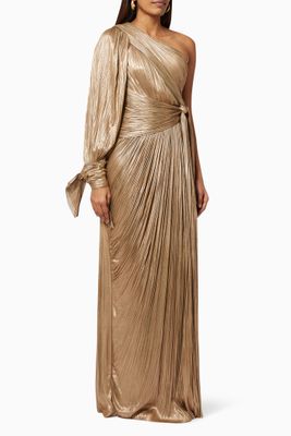 Eden Maxi Gown in Foiled Silk Tulle