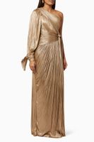 Eden Maxi Gown in Foiled Silk Tulle - thumbnail