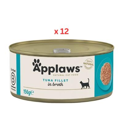 Applaws Cat Tuna Fillet Wet Food Tin 156G Pack Of 12 Applaws Cat Tuna Fillet Wet Food Tin 156G Pack Of 12