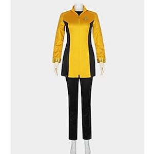 Star Trek Picard 3 More Costumes Pants Cosplay Costume Outfits Women's Movie Cosplay Casual Daily Yellow Top Pants T-shirt Polyester miniinthebox