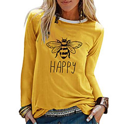 Women's Sweatshirt Pullover Pure Color Crew Neck Letter Printed Sport Athleisure Sweatshirt Top Long Sleeve Breathable Soft Comfortable Everyday Use Street Casual Daily Outdoor Lightinthebox