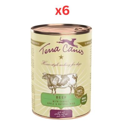 Terra Canis Classic Beef Dog Wet Food 400G (Pack of 6)