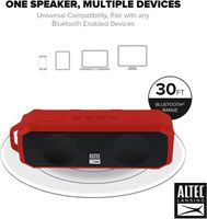 Altec Lansing Fury Wireless Bluetooth Speaker IMW340N - Red
