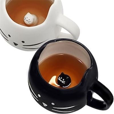 Little Black Cat Mug Nordic Creative Cute Ceramic Cup Coffee Cup Couple Water Cup Lightinthebox