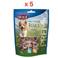 Trixie Premio Fish Chicken Rolls Dog Treats 75G Pack Of 5