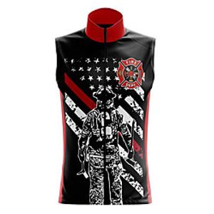 21Grams Women's Sleeveless Cycling Jersey Summer Spandex Polyester Black USA National Flag Bike Top Mountain Bike MTB Road Bike Cycling Quick Dry Moisture Wicking Breathable Sports Clothing Apparel miniinthebox