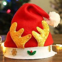 Christmas Hat Children's Adult Non-woven Hat Deer Horn Hat Holiday Gift Party Decoration And Dressing Up Hat Lightinthebox - thumbnail