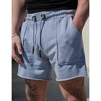 Men's Sweat Shorts Shorts Bermuda shorts Drawstring Elastic Waist Plain Comfort Sports Short Daily Running Gym Fashion Athleisure Black Blue Micro-elastic Lightinthebox