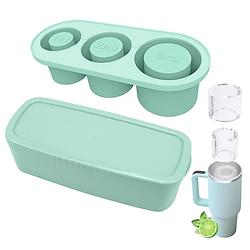 Leeseph Large Silicone Ice Cube Tray Mold with 3 Hollow Cylinder Slots - Food-Grade Silicone Tray for Stanley Cups, Water Bottles - Ideal Gift for Ice Enthusiasts Lightinthebox