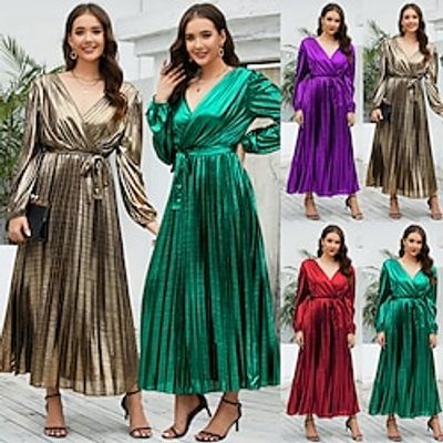 Santa Claus Christmas Dress Fancy Christmas Dress Women's 1950s Christmas Christmas New Year Christmas Eve Adults' Party Christmas New Year Eve Polyester Dress Lightinthebox