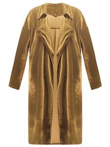 Notch Lapel Plain Trench Coat