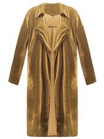 Notch Lapel Plain Trench Coat - thumbnail