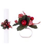 Homesmiths Christmas Red Berry Napkin Ring - thumbnail