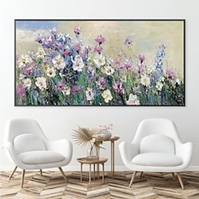 Hand painted flowers canvas oil paintings modern wedding decor flowers tree oil Painting Wall art landscape Painting for living room home decor bedroom ready to hang or canvas Lightinthebox