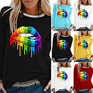 Women's Sweatshirt Pullover Pure Color Crew Neck Mouse Sport Athleisure Sweatshirt Top Long Sleeve Breathable Soft Comfortable Everyday Use Street Casual Daily Outdoor Lightinthebox