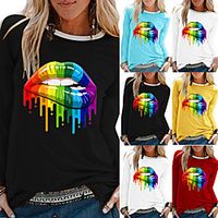 Women's Sweatshirt Pullover Pure Color Crew Neck Mouse Sport Athleisure Sweatshirt Top Long Sleeve Breathable Soft Comfortable Everyday Use Street Casual Daily Outdoor Lightinthebox - thumbnail
